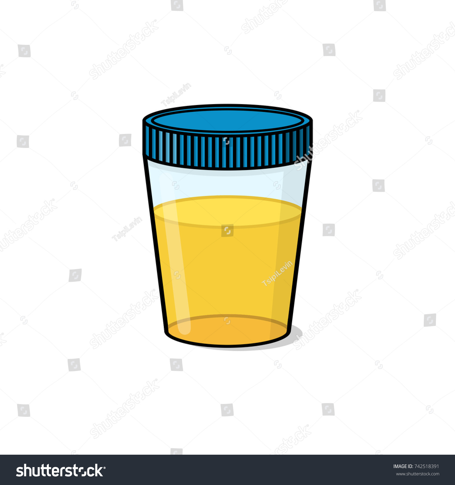 Urine Test Container Illustration Urinalysis Cartoon Stock Illustration ...