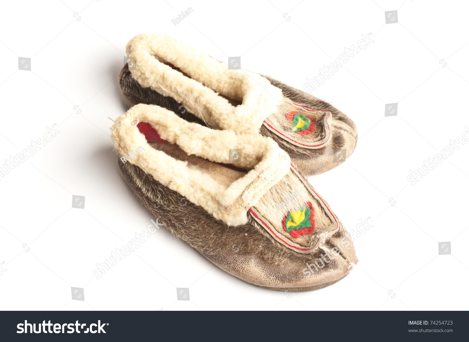 reindeer skin slippers