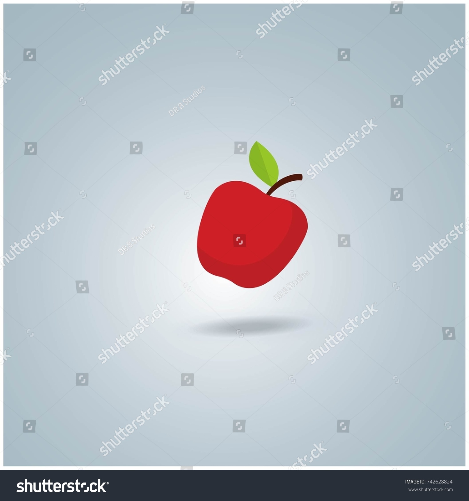 Apple Vector Illustration Stock Vector Royalty Free 742628824