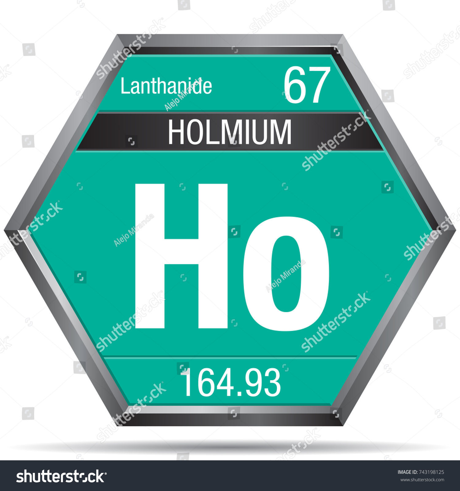 Holmium Symbol Form Hexagon Metallic Frame Stock Vector (Royalty Free ...