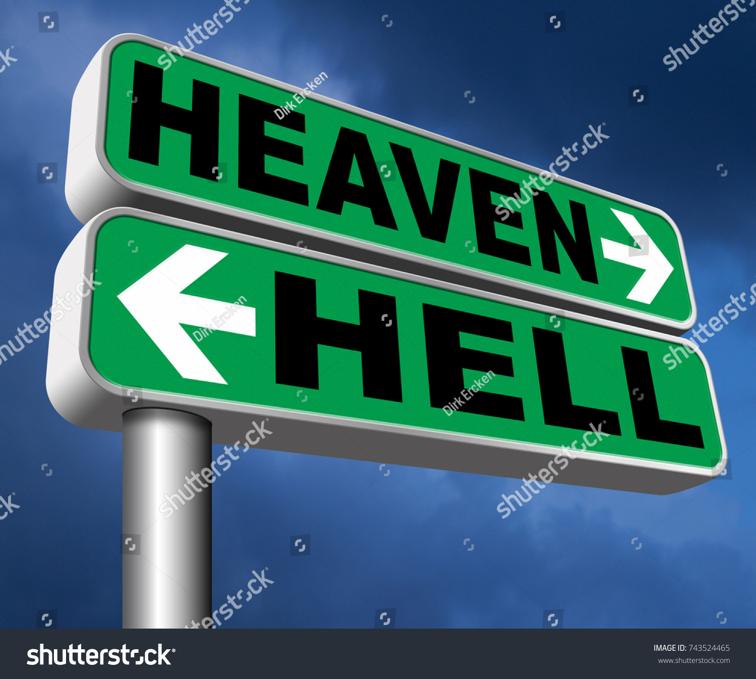 Heaven Hell Devils Angels Salvation Evil Stock Illustration 743524465 ...