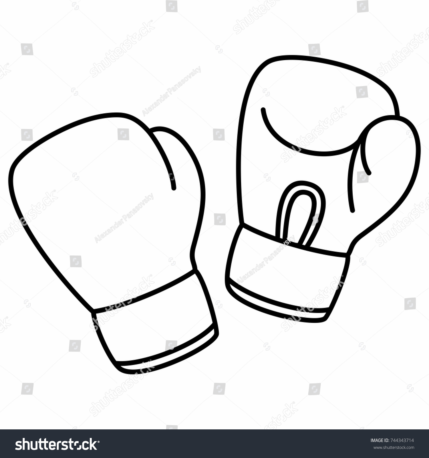 Боксерские перчатки трафарет