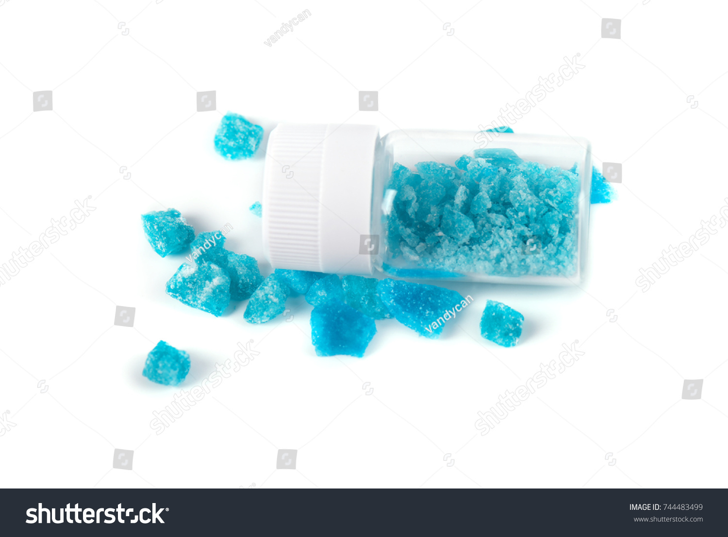 Blue Crystal Methamphetamine Isolated On White Stock Photo 744483499 ...