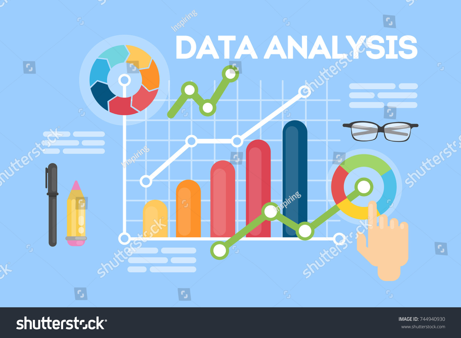 Data Analysis Concept Illustration Processing Analyzing Stock Vector 