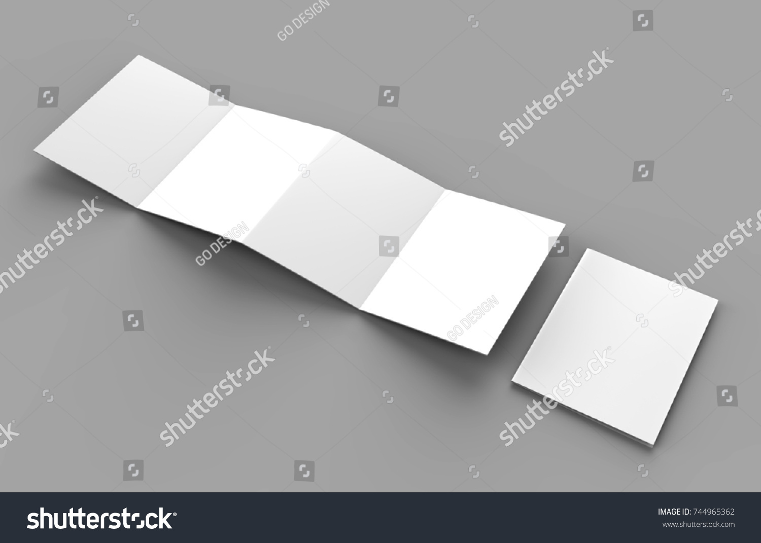 Accordion Fold Brochure Eight Pages Four Stock Illustration 744965362 ...