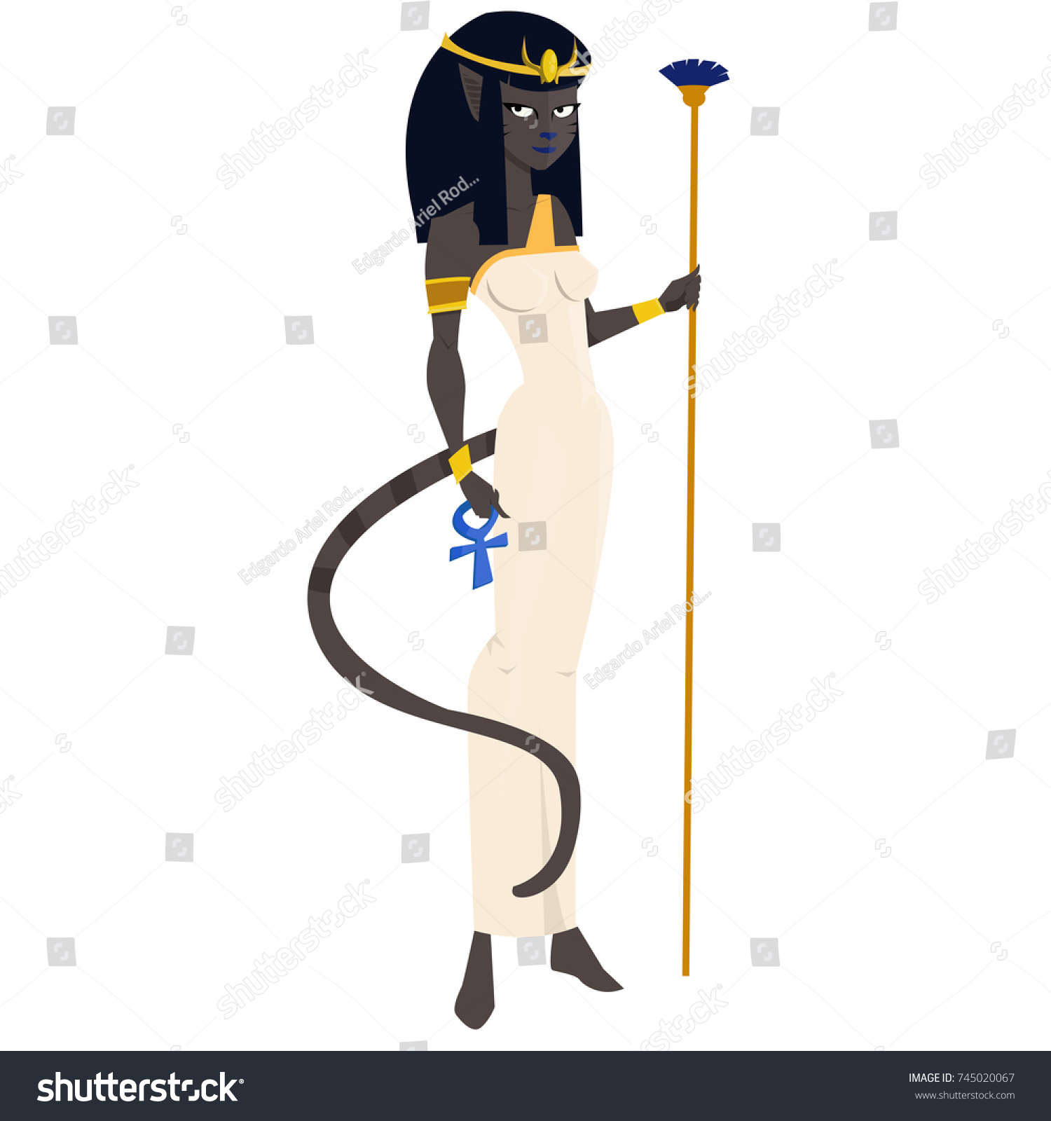 Bastet Goddess Egypt Stock Vector Royalty Free Shutterstock