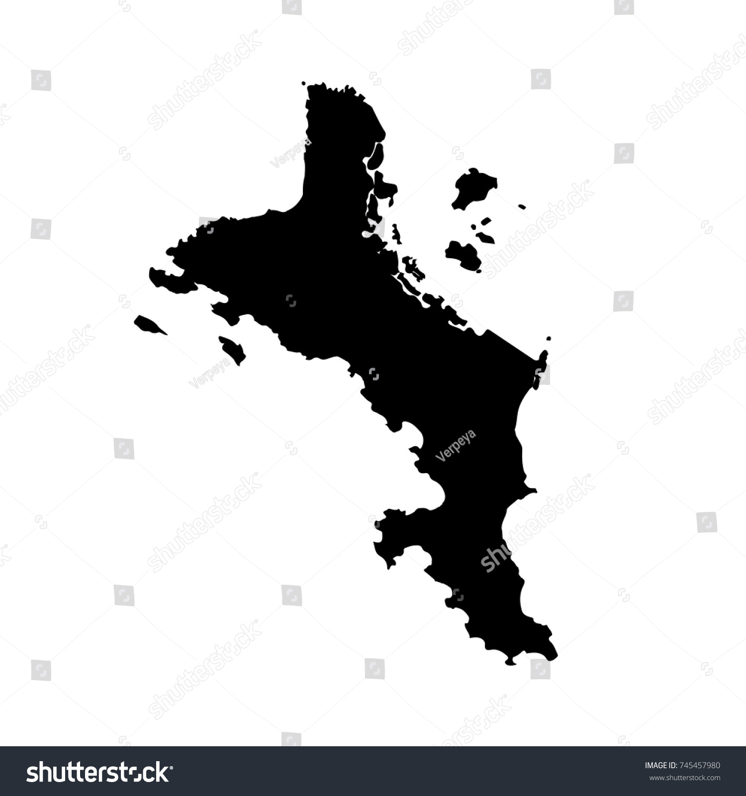 Vector Map Seychelles Isolated Vector Illustration Stock Vector ...