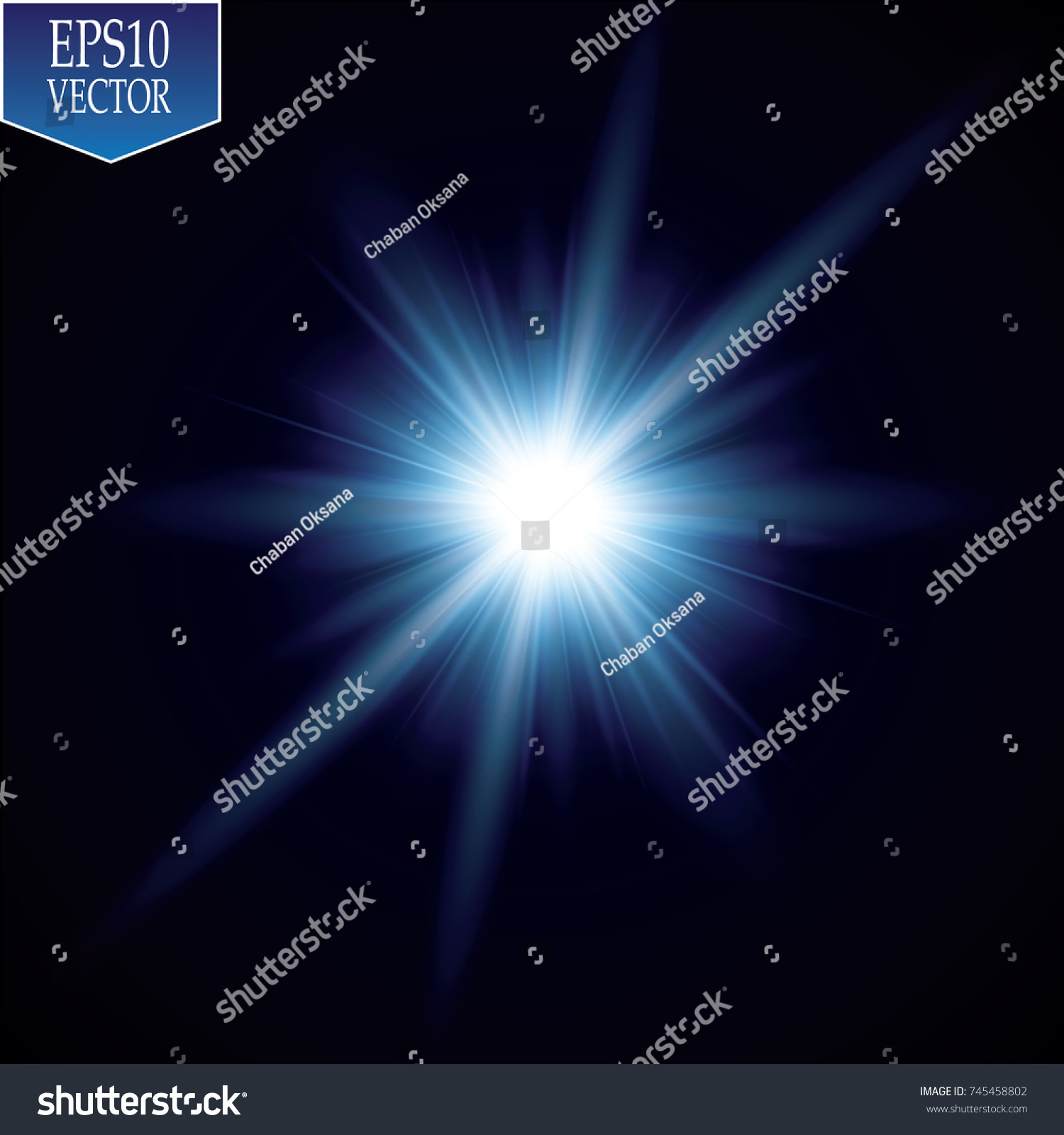 Glow Light Effect Starburst Sparkles On Stock Vector (Royalty Free ...