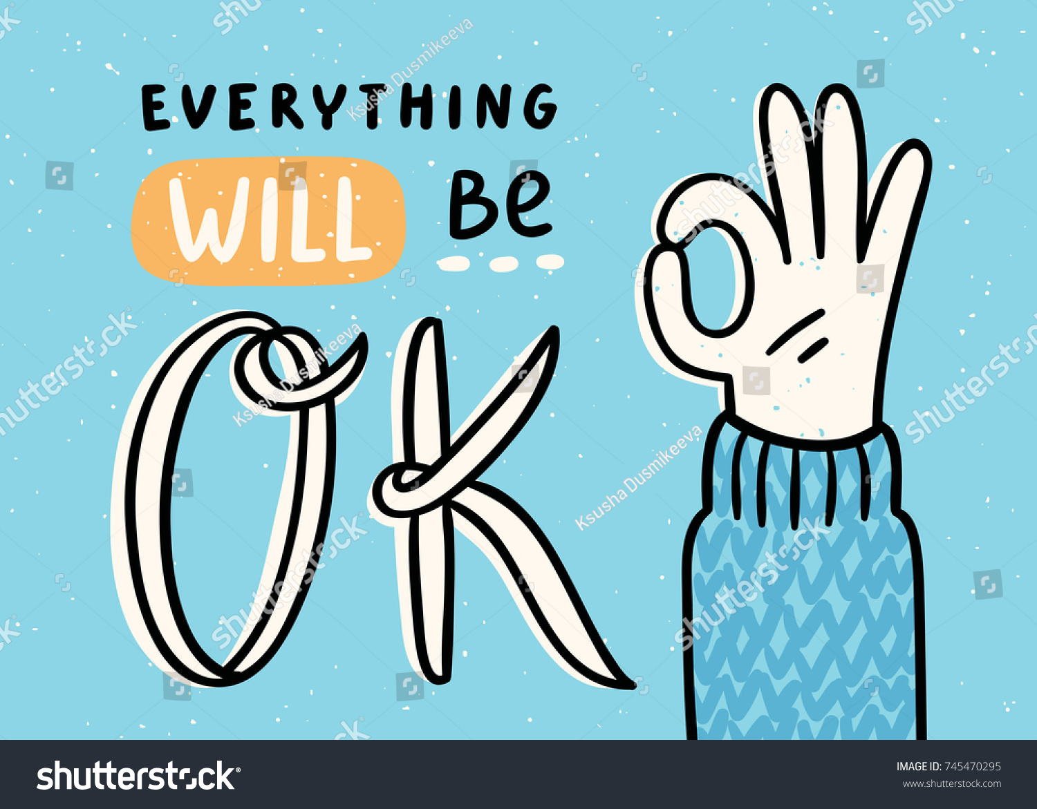 everything-will-be-ok-vector-illustration-stock-vector-royalty-free