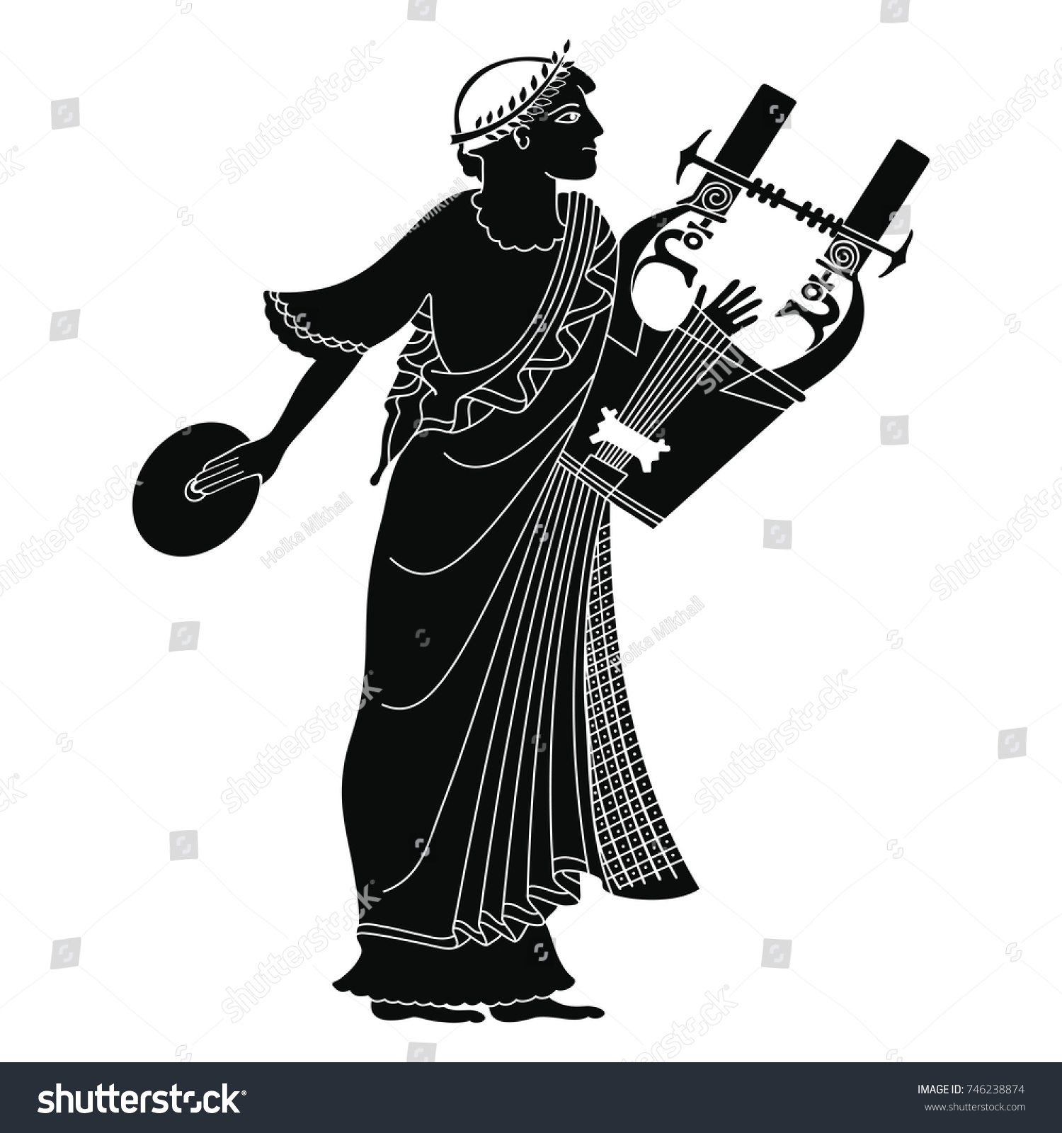 Ancient Greek God Marriage Hymen Musical Stock Vector (Royalty Free ...