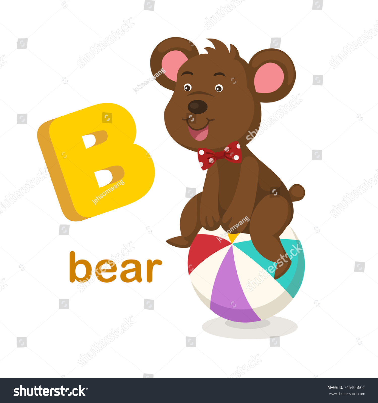 Illustration Isolated Alphabet Letter B Bearvector Stock Vector ...