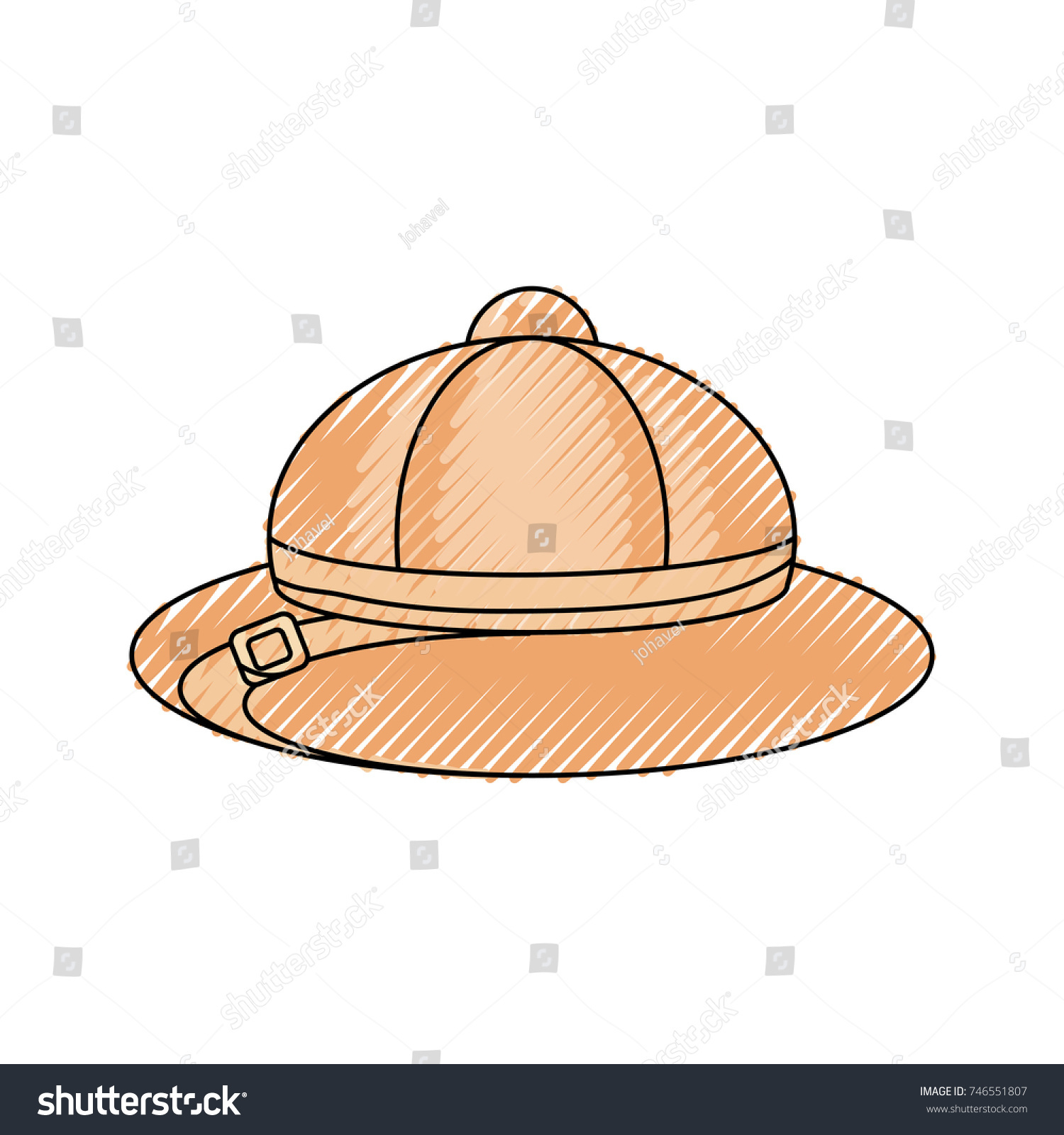 safari hat illustration