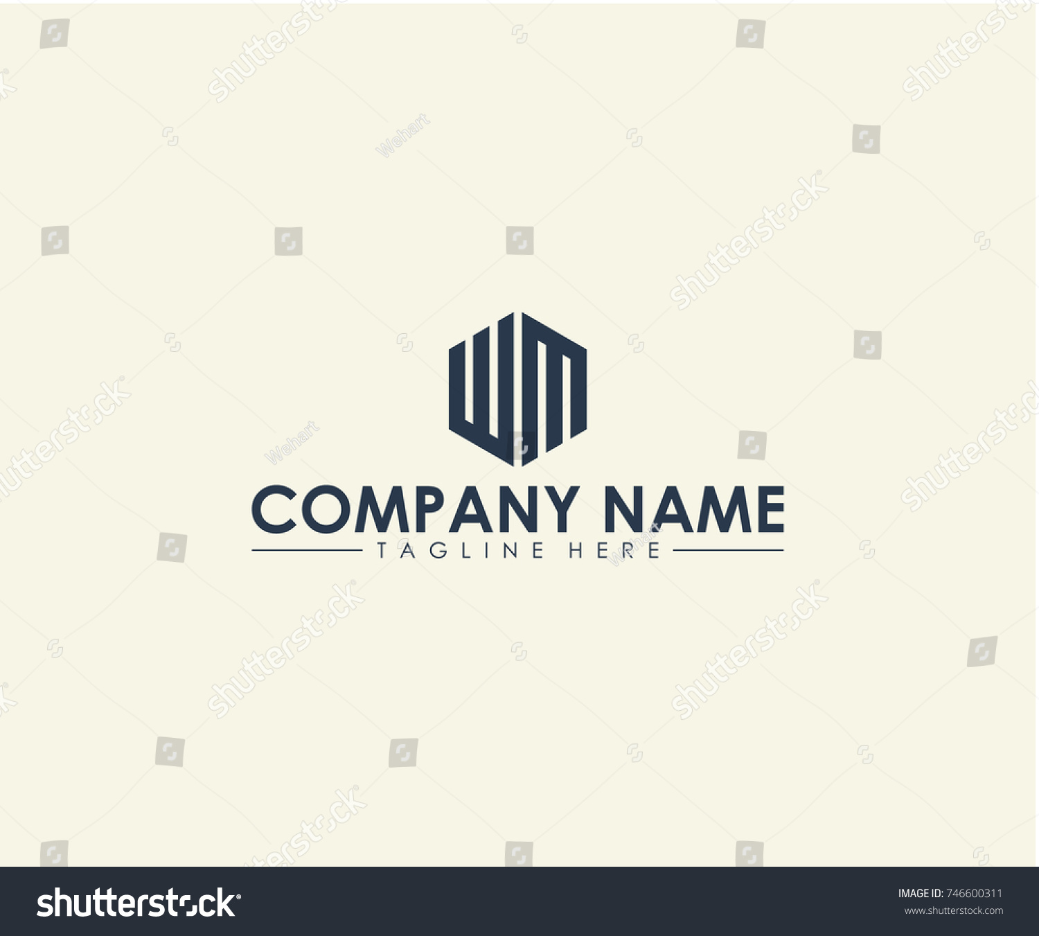 Wm Logo Design Stock Vector (Royalty Free) 746600311 | Shutterstock