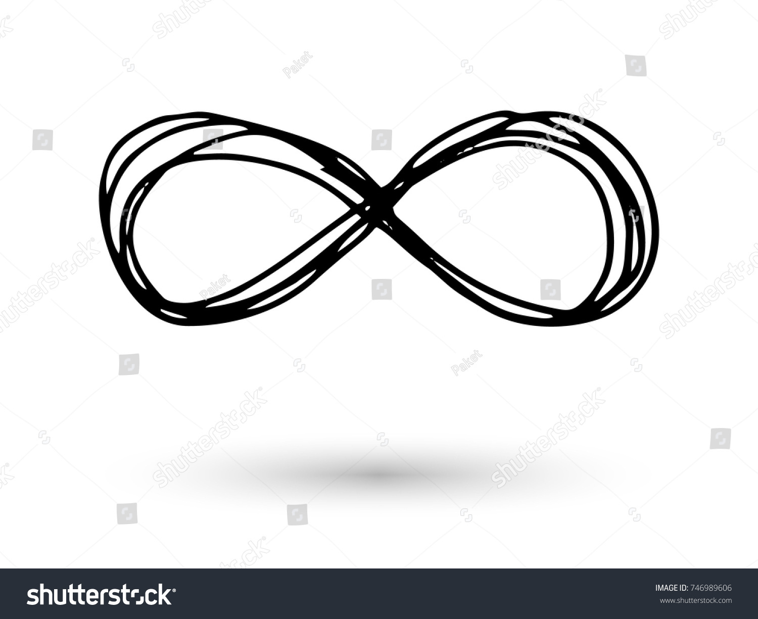 Infinity Symbol Hand Drawn Ink Brush Stock Vector (Royalty Free ...