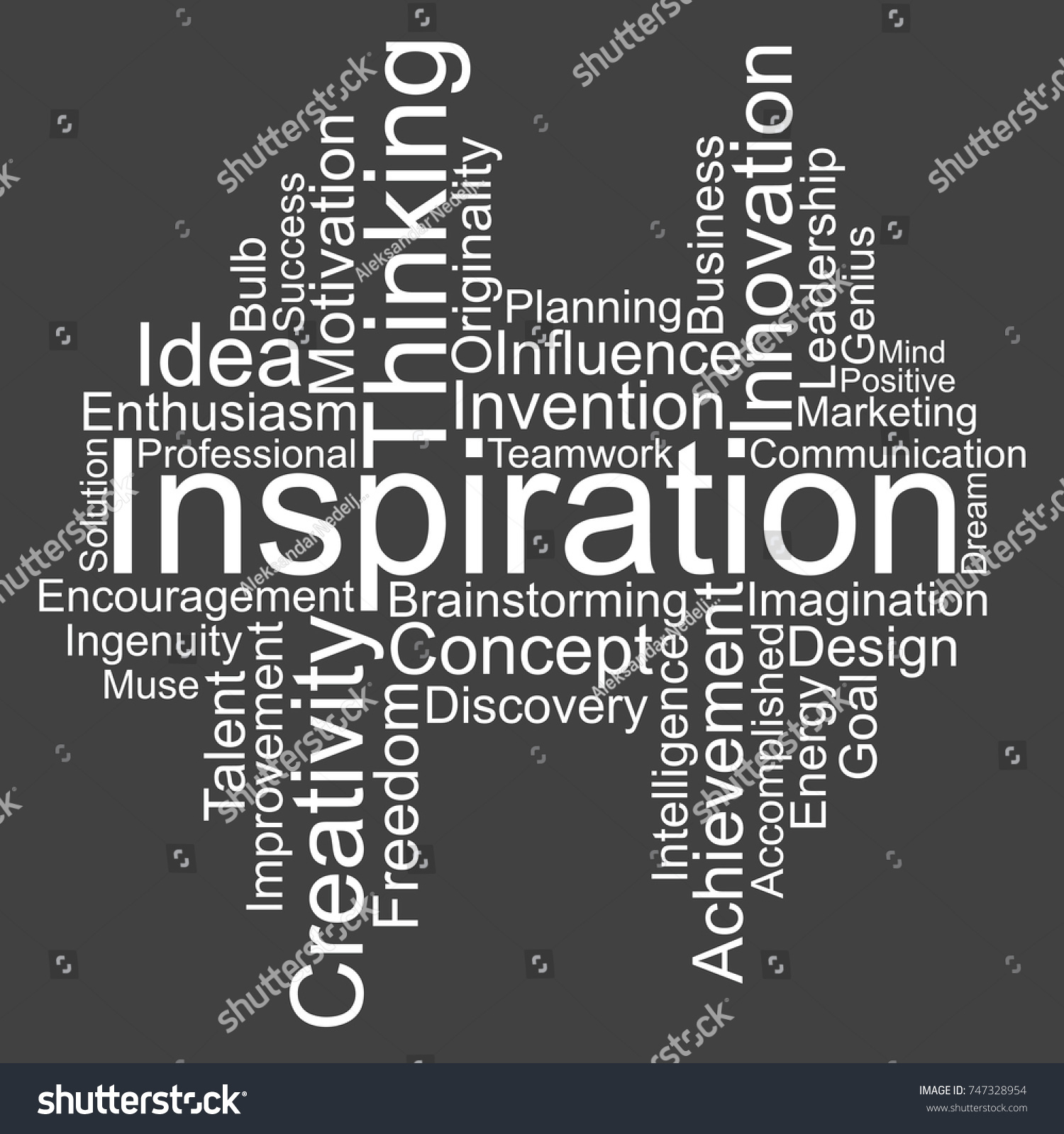 Inspiration Word Cloud Vector Stock Vector (royalty Free) 747328954 