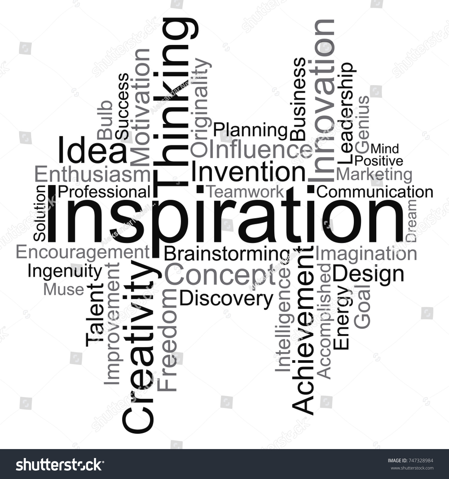 Inspiration Word Cloud Vector Stock Vector (Royalty Free) 747328984 ...