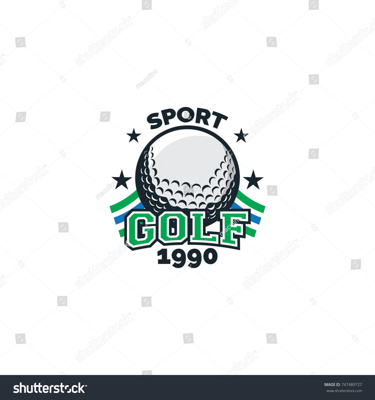 Golf Sport Element Logo Vector Stock Vector (Royalty Free) 747489727 ...