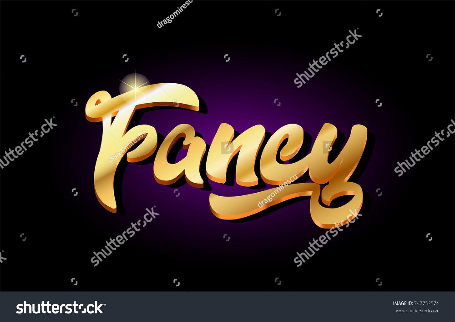 fancy-word-text-logo-gold-golden-stock-vector-royalty-free-747753574