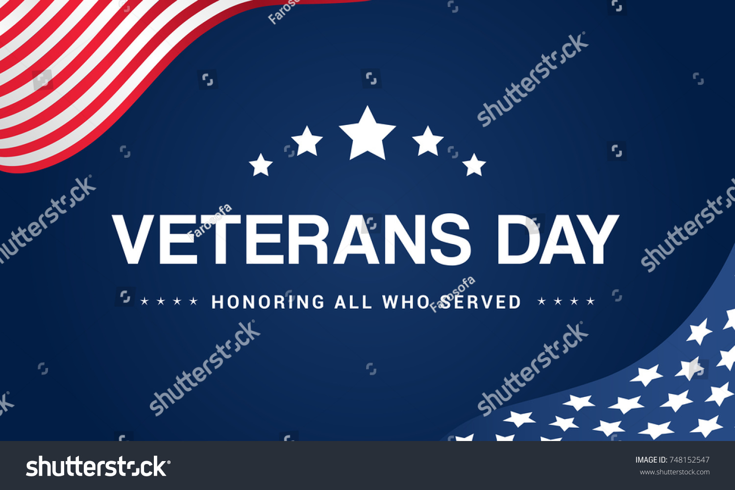 Veterans Day Background Vector Illustration Honoring Stock Vector ...