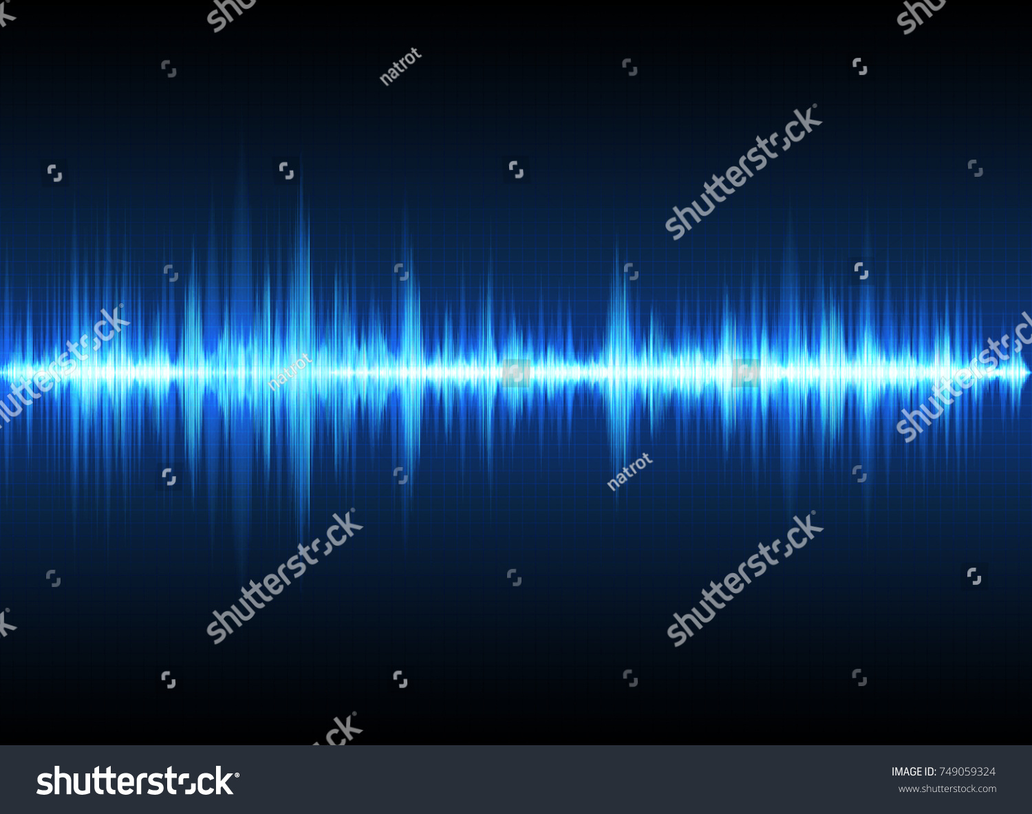 Sound Waves Oscillating Glow Light Abstract Stock Vector (Royalty Free ...