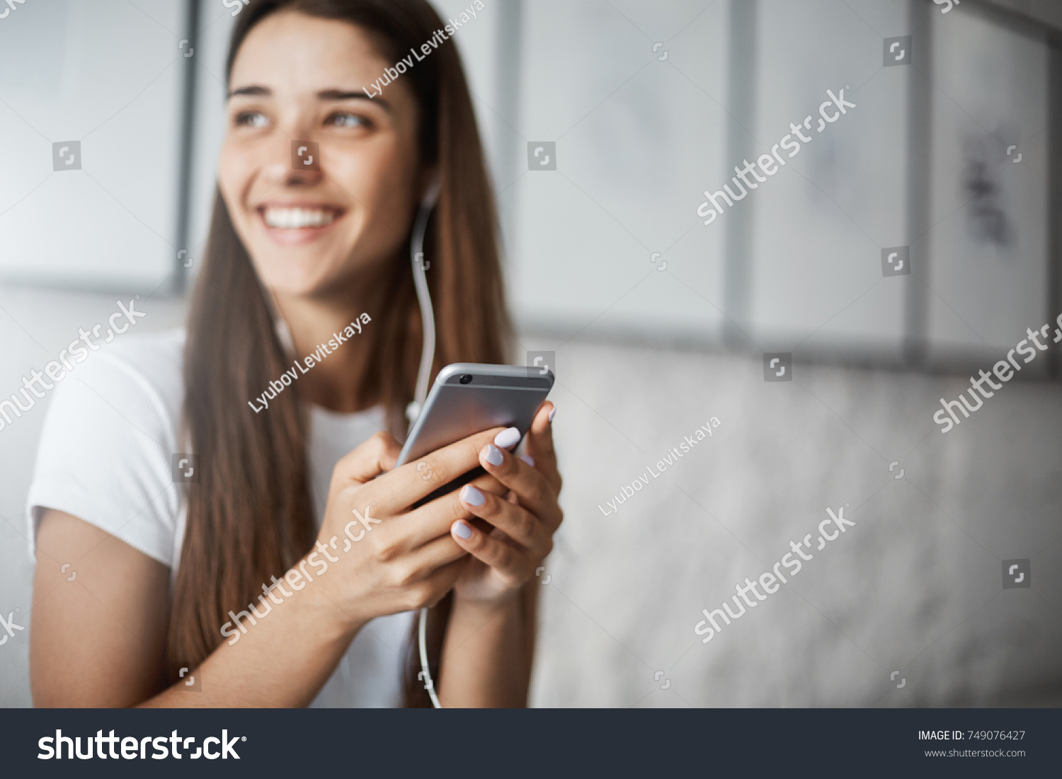 Woman watching smartphone