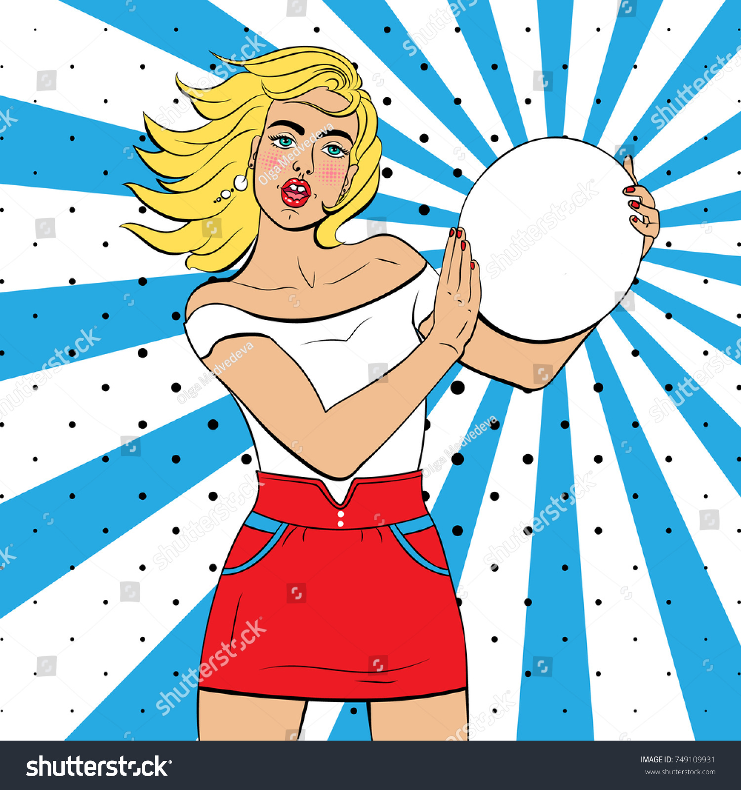 Sexy Surprised Blonde Pop Art Woman Stock Vector Royalty Free