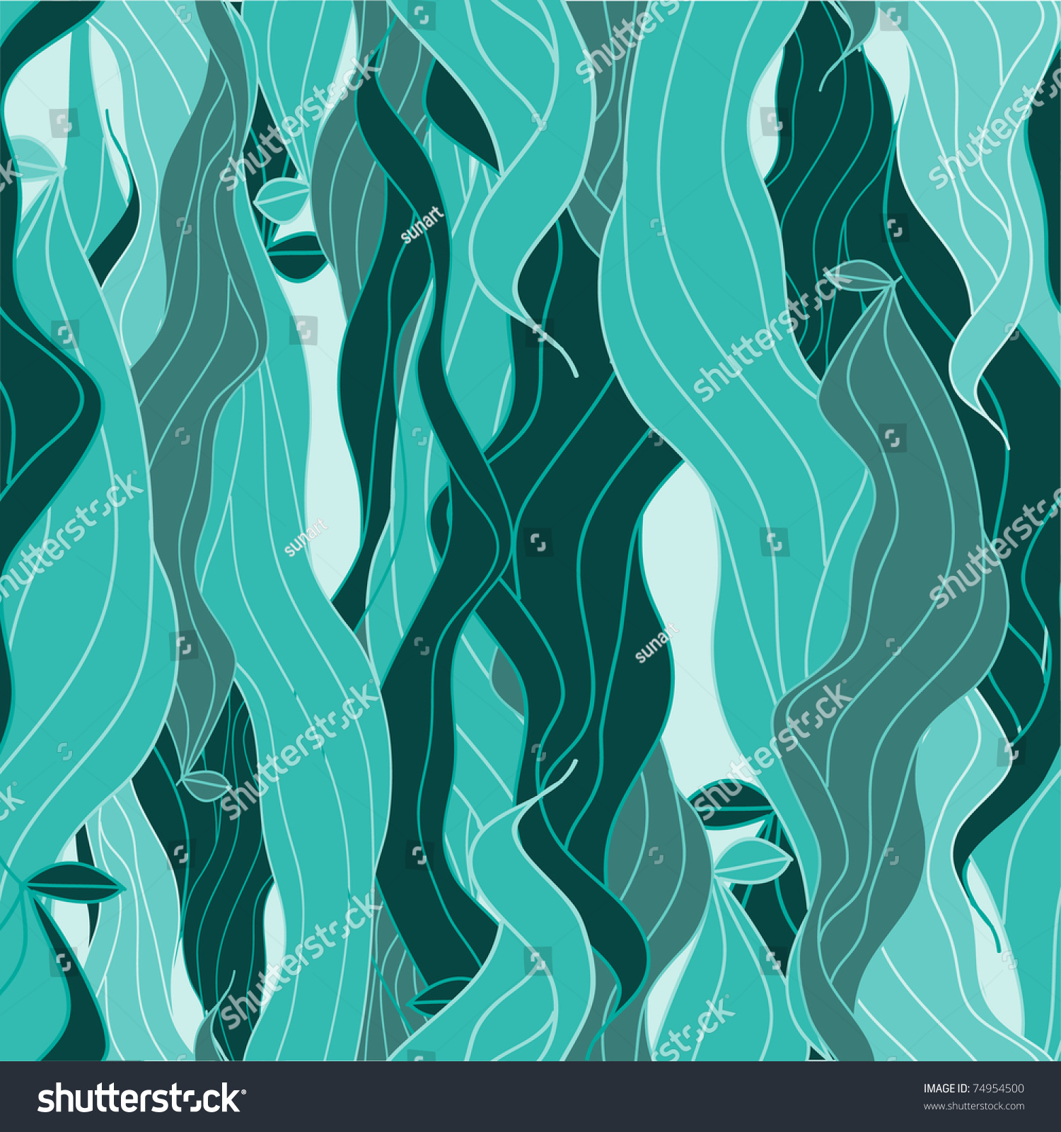 Long Seaweed Background Stock Vector (Royalty Free) 74954500 | Shutterstock