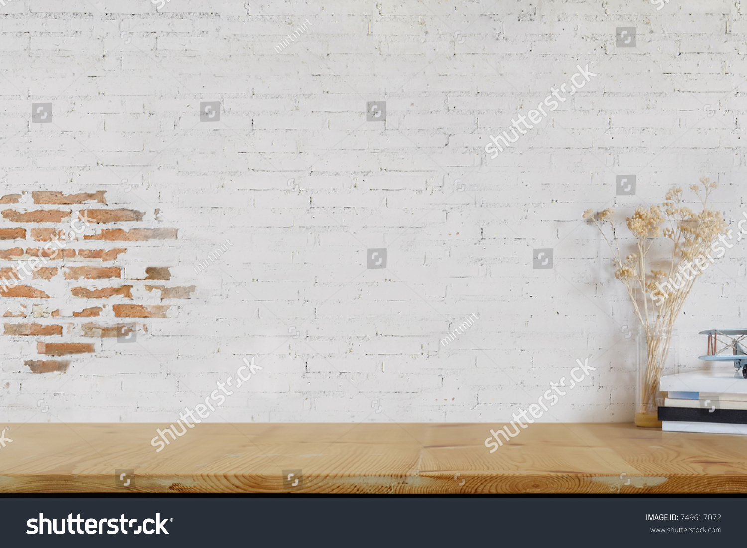 Mock Table Coffee Cup Plant Books Stock Photo 749617072 