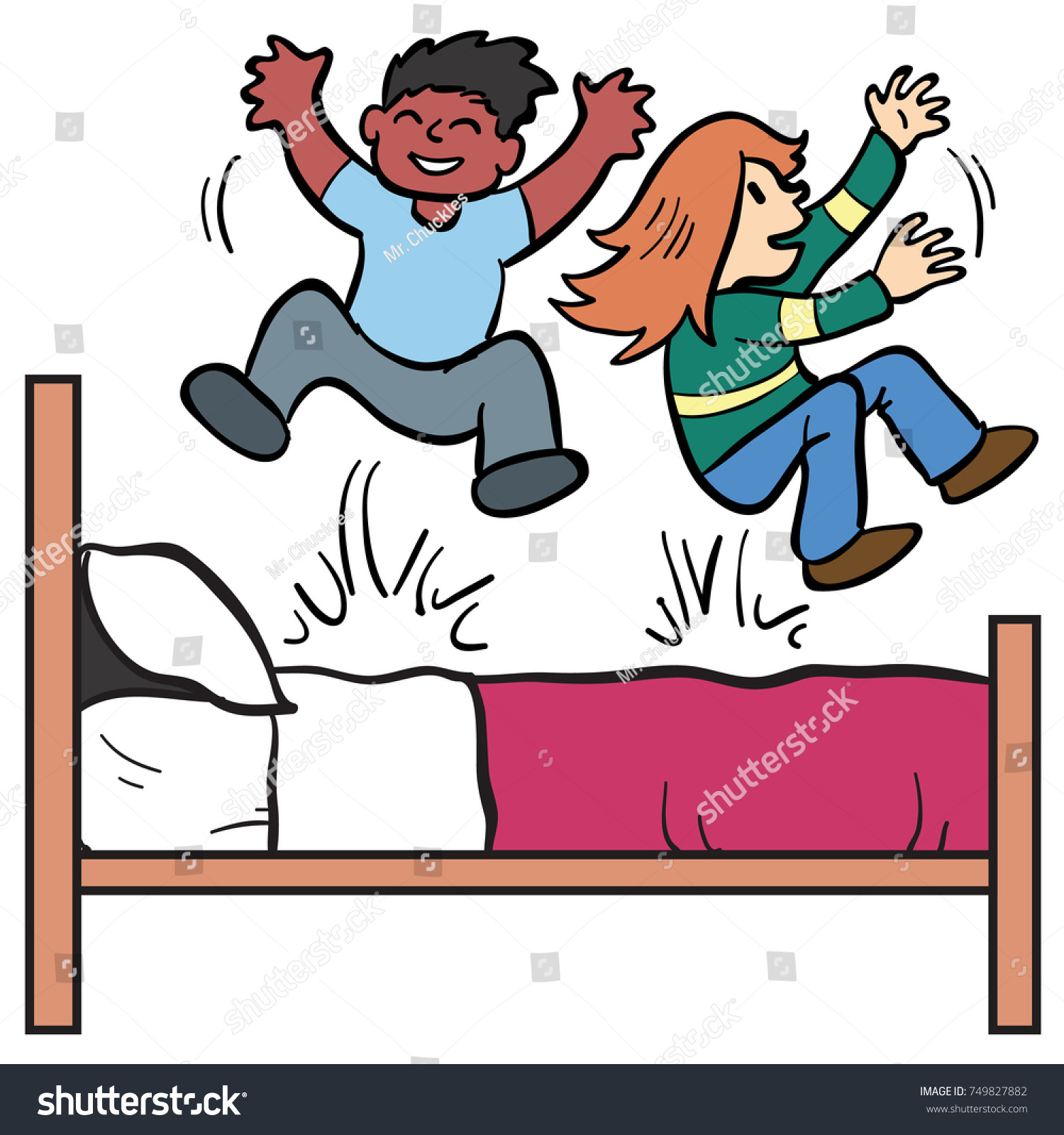 The fartjumping on the Bed