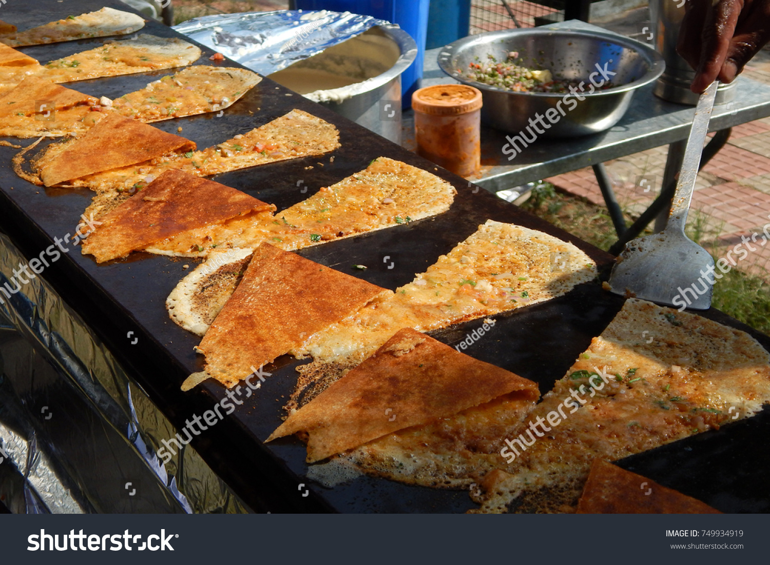Making Indian Street Food Dosa Stock Photo 749934919 | Shutterstock
