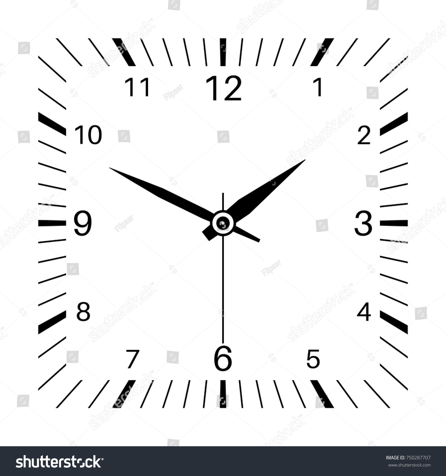 Циферблат для настенных часов вектор