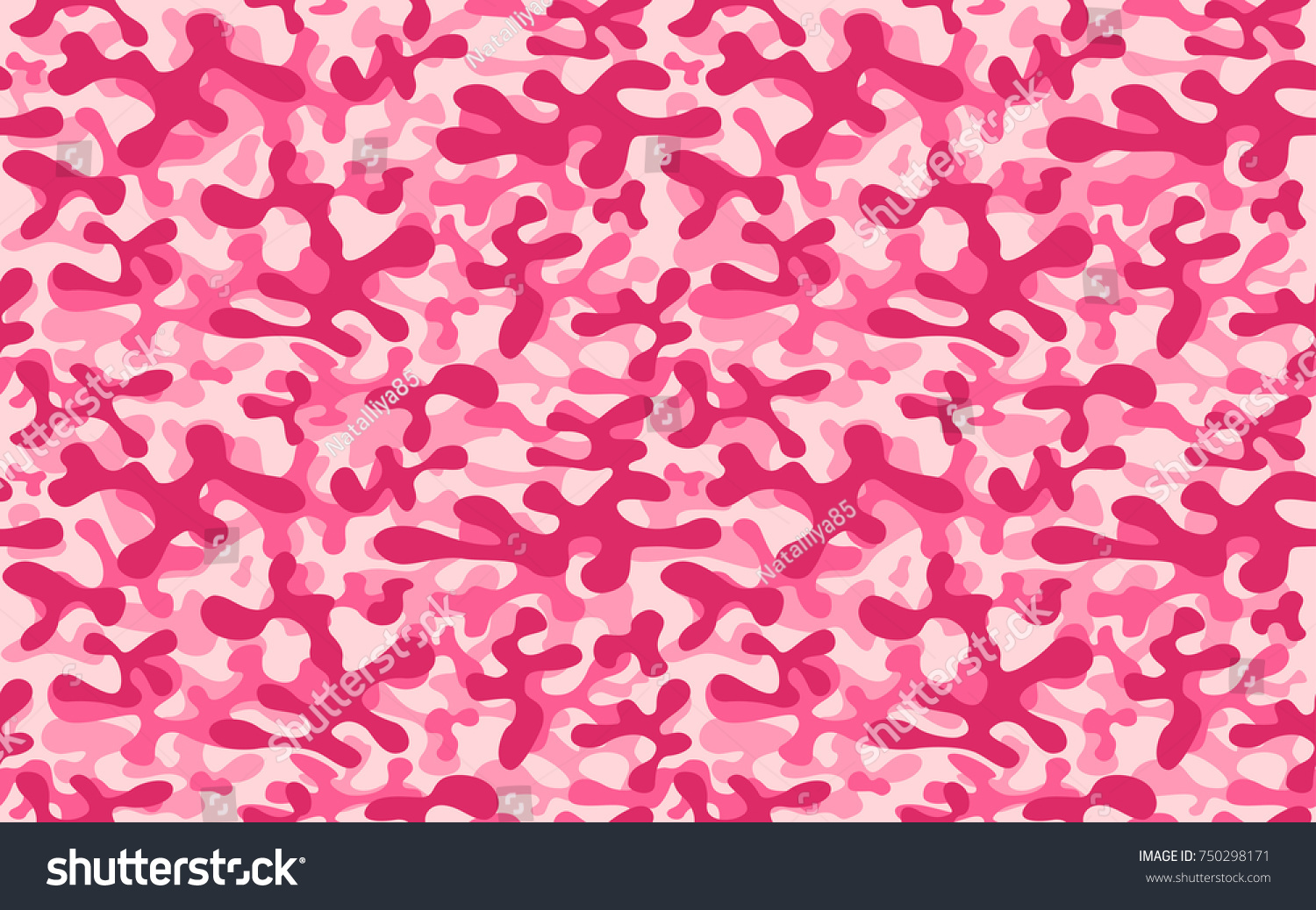 Pink Texture Military Camouflage Repeats Seamless Stock Vector (Royalty ...