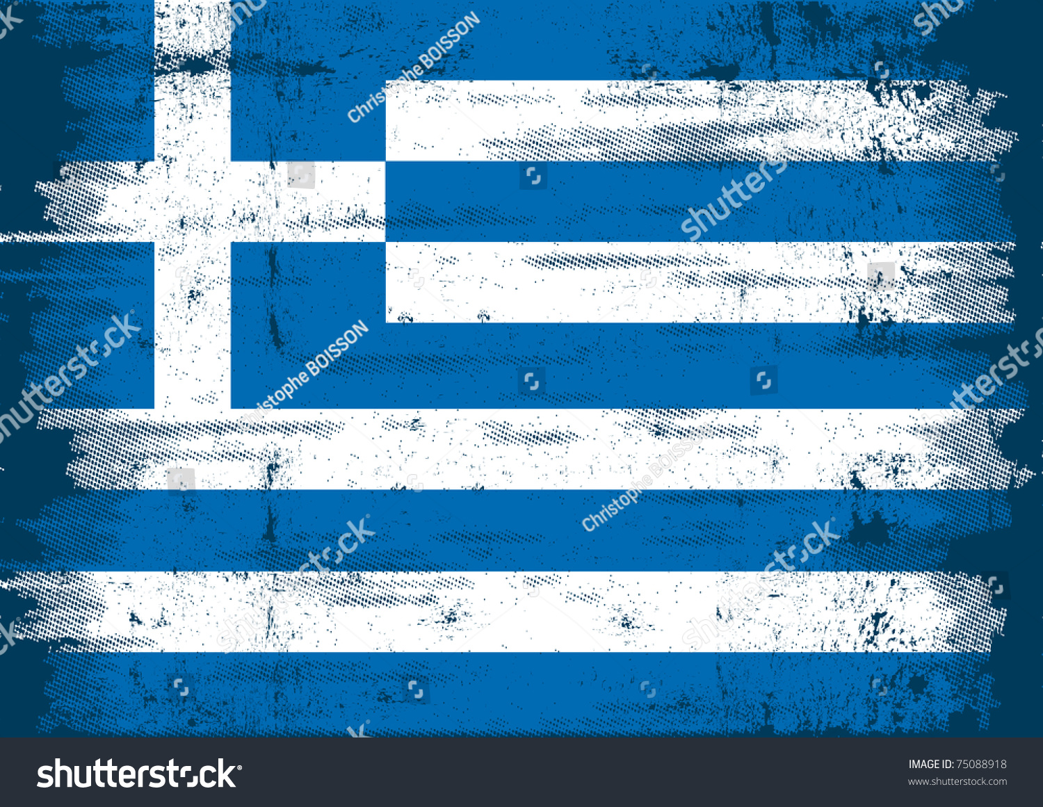 Greek Grunge Flag Old Flag Greece Stock Vector (Royalty Free) 75088918 ...