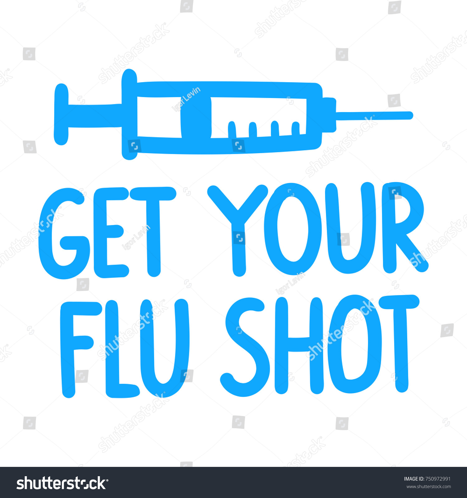 Get Your Flu Shot Vector Hand Stock Vector (Royalty Free) 750972991 ...