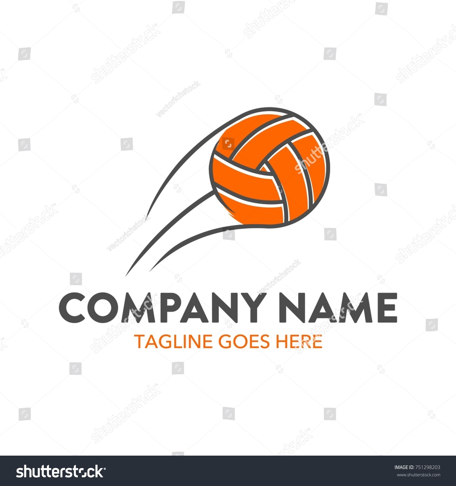 Unique Beach Volleyball Logo Stock Vector (Royalty Free) 751298203 ...