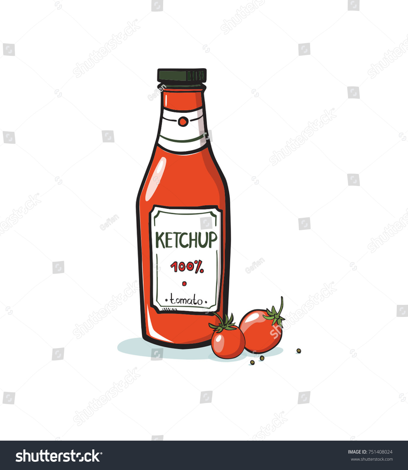 Ketchup Bottlevector Illustration Stock Vector (Royalty Free) 751408024 ...