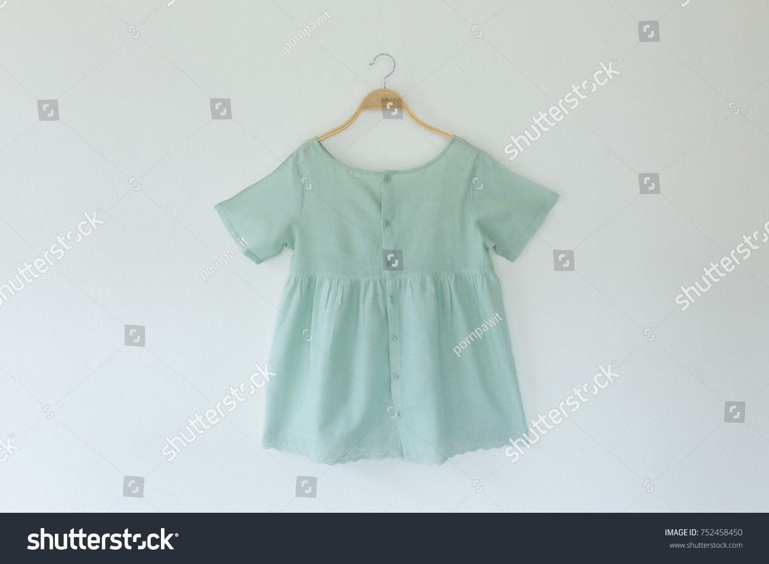 Green Clothes Isolated On White Background Stock Photo 752458450 ...