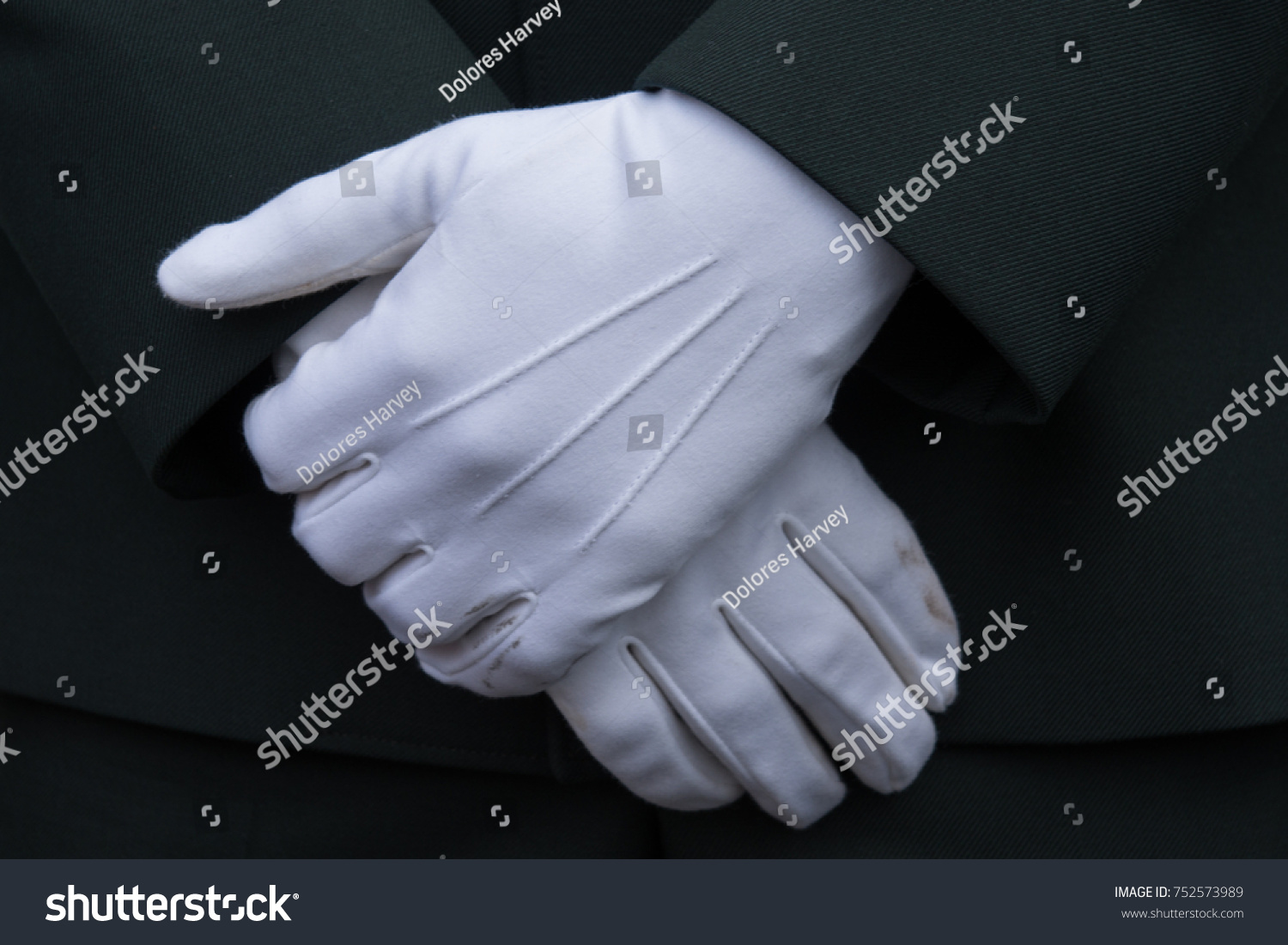 white military gloves