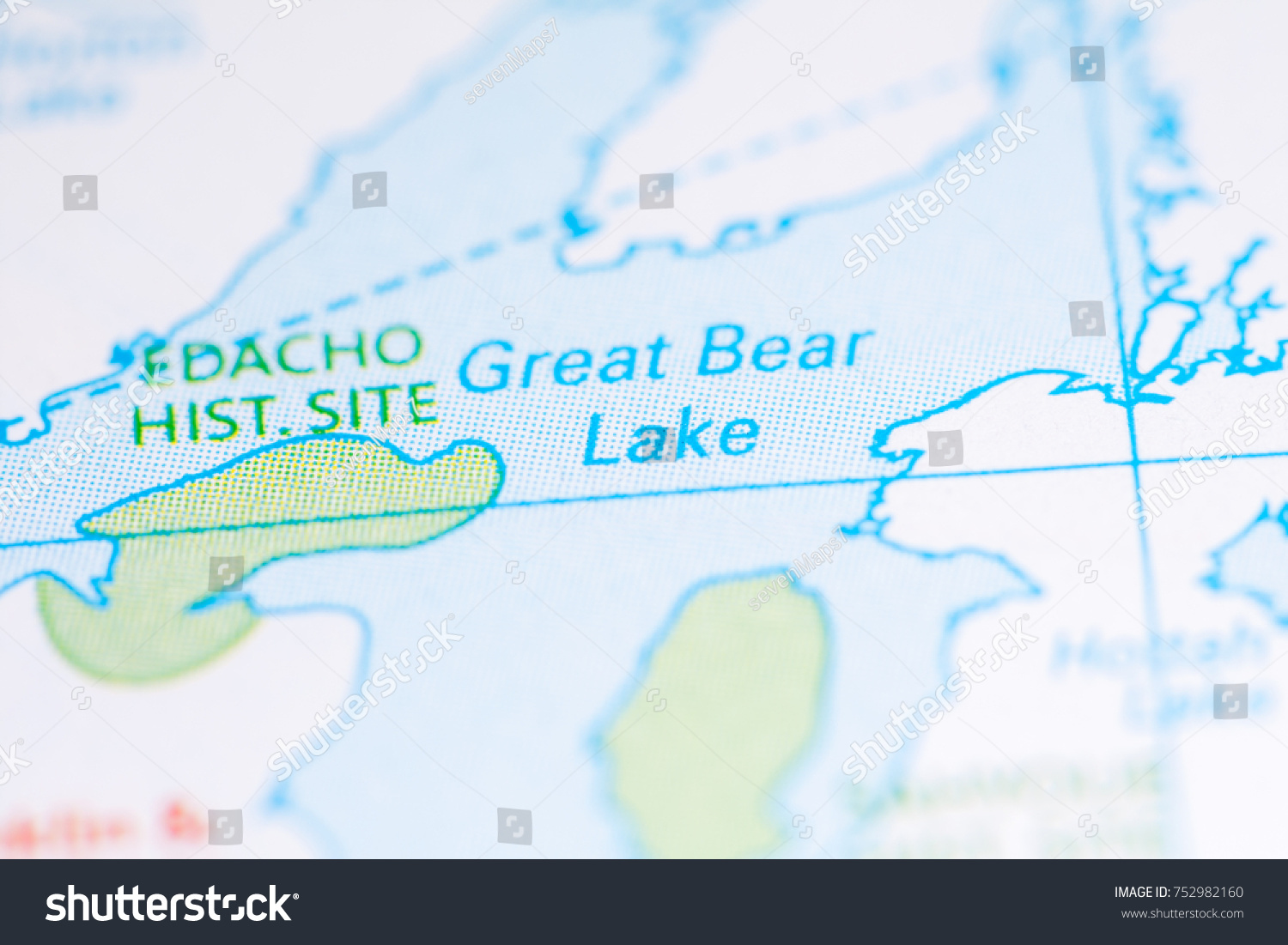 Great Bear Lake Canada On Map Stock Photo 752982160 | Shutterstock