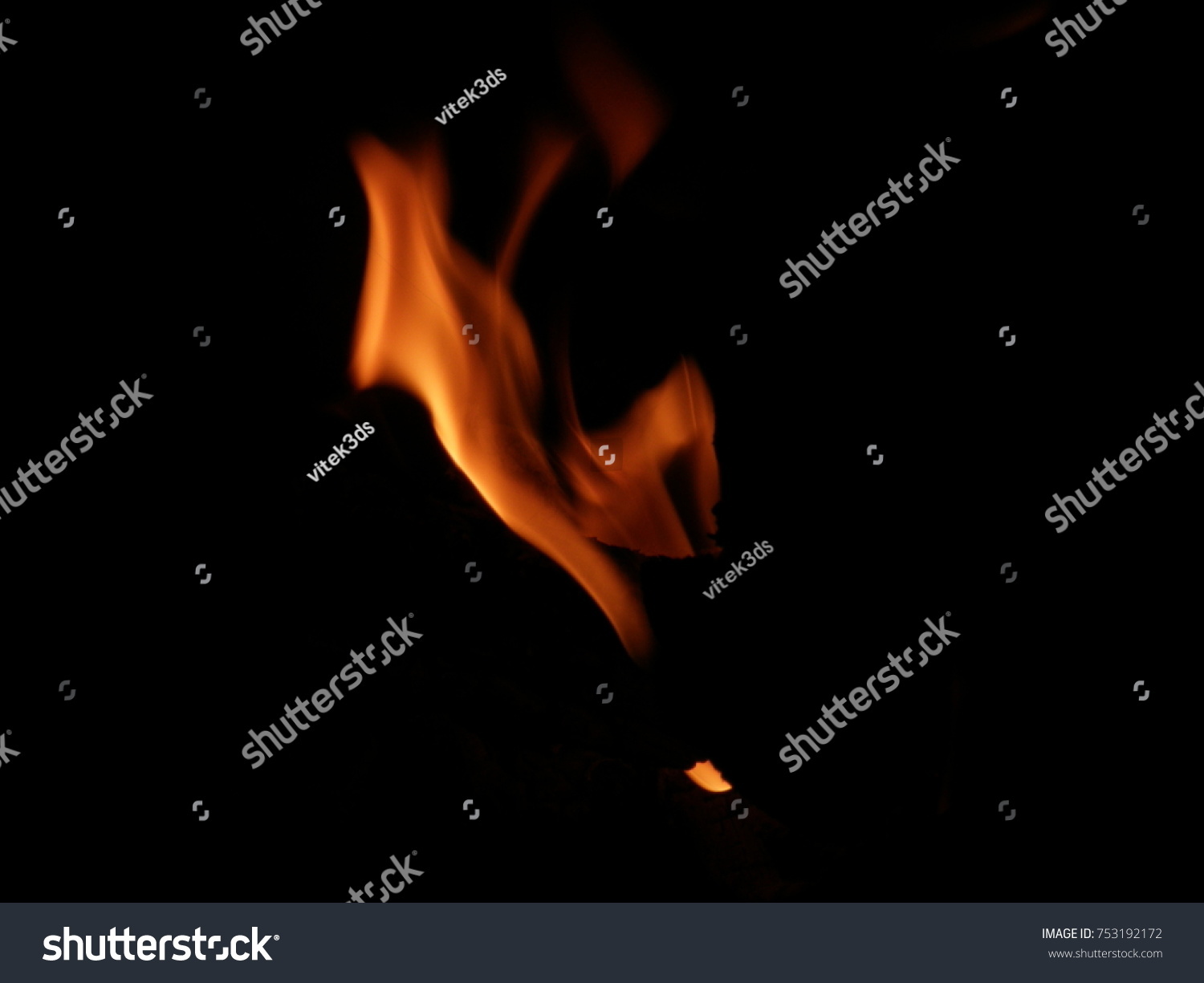 Fire Languages Flame Night Fire Stock Photo 753192172 | Shutterstock