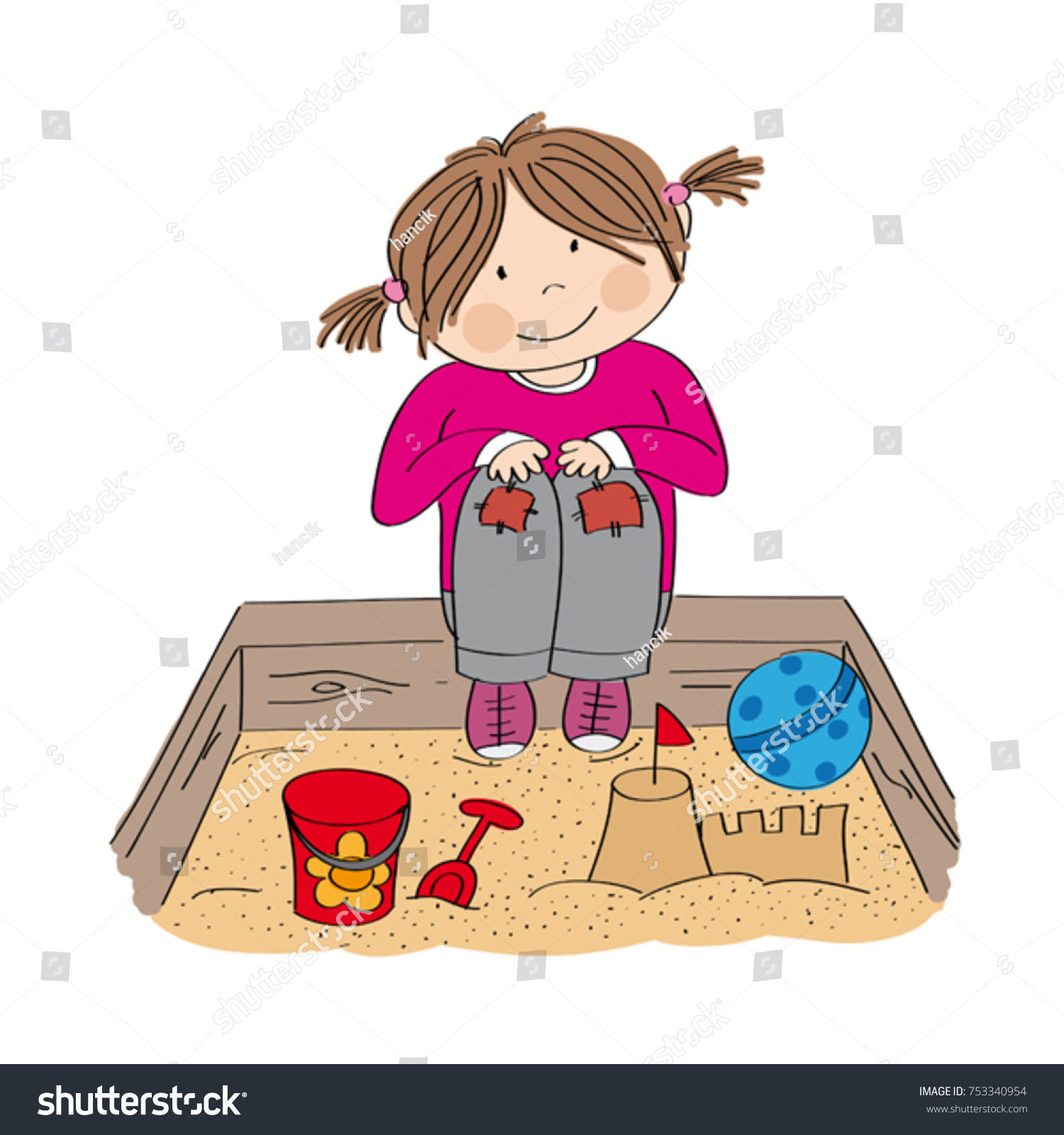 Дети в песочнице анимация
