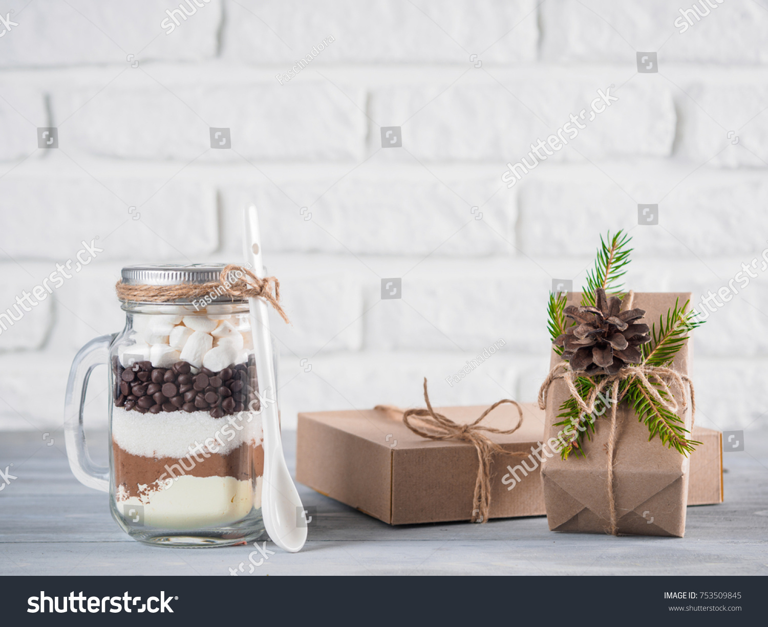 Hot Chocolate Mix Mason Jar Rustic Stock Photo 753509845 | Shutterstock