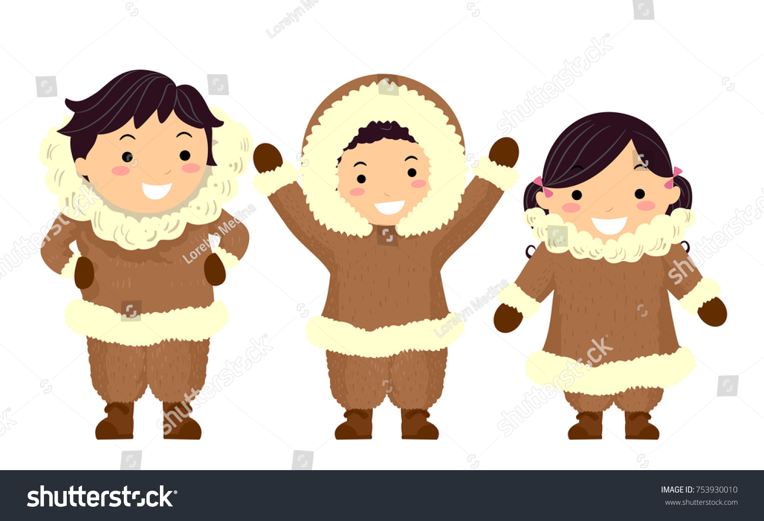 Эскимосы дети мультяшные