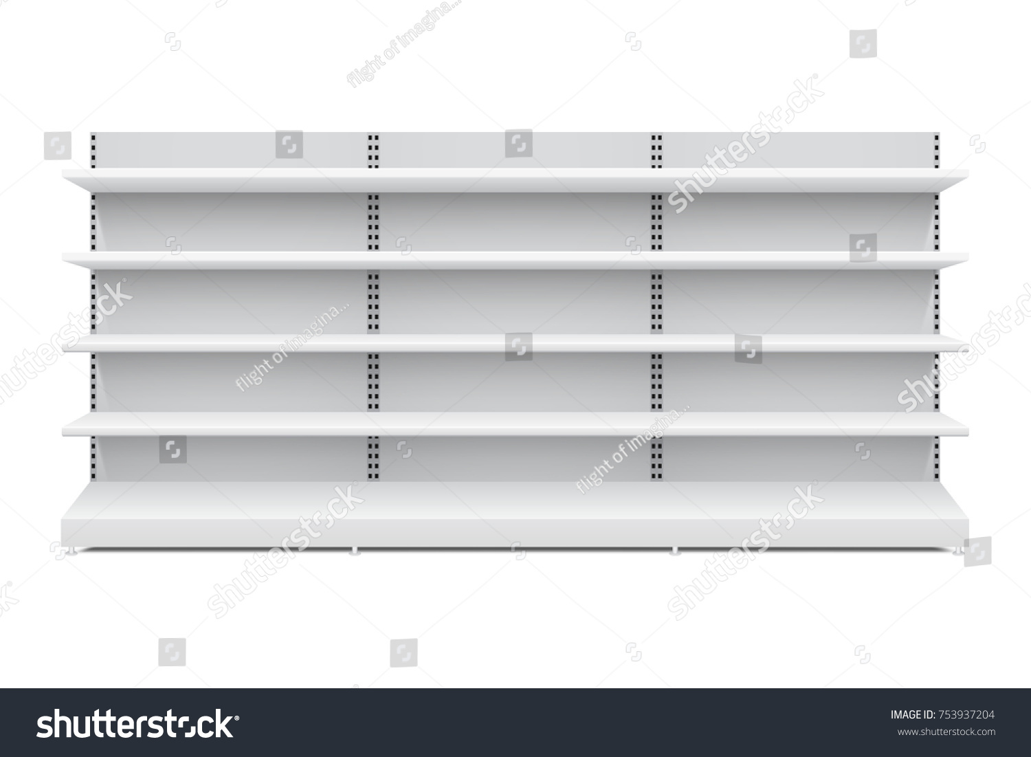 Vector Shopping Rack Long Shelf Template Stock Vector (Royalty Free ...