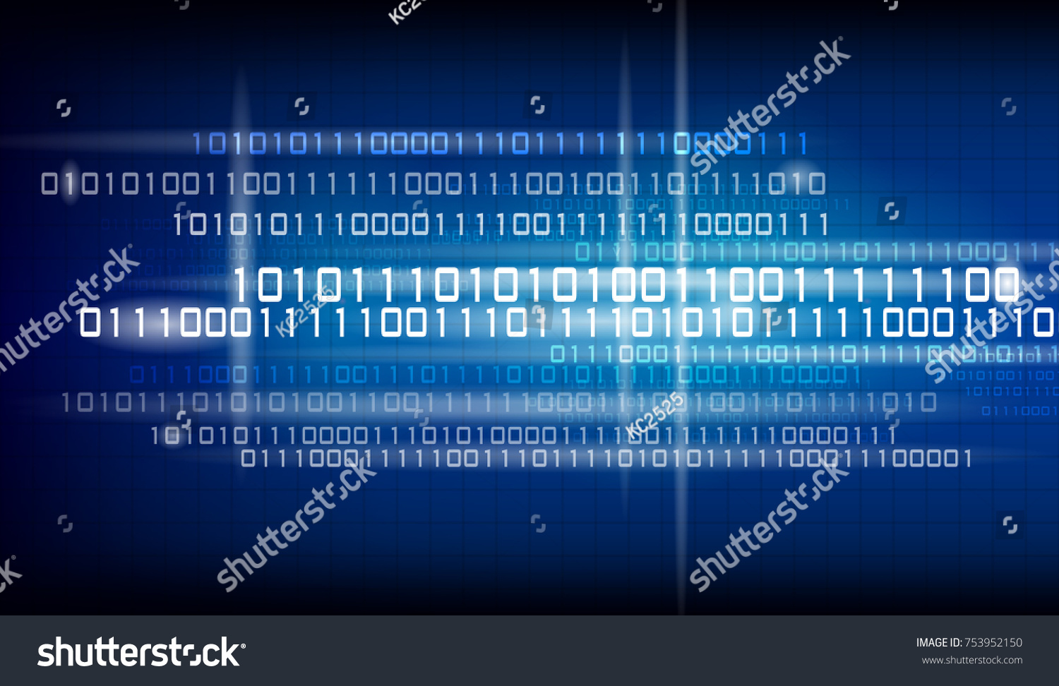 Cyber Security Concept Binary Code Background Stock Vector (Royalty ...