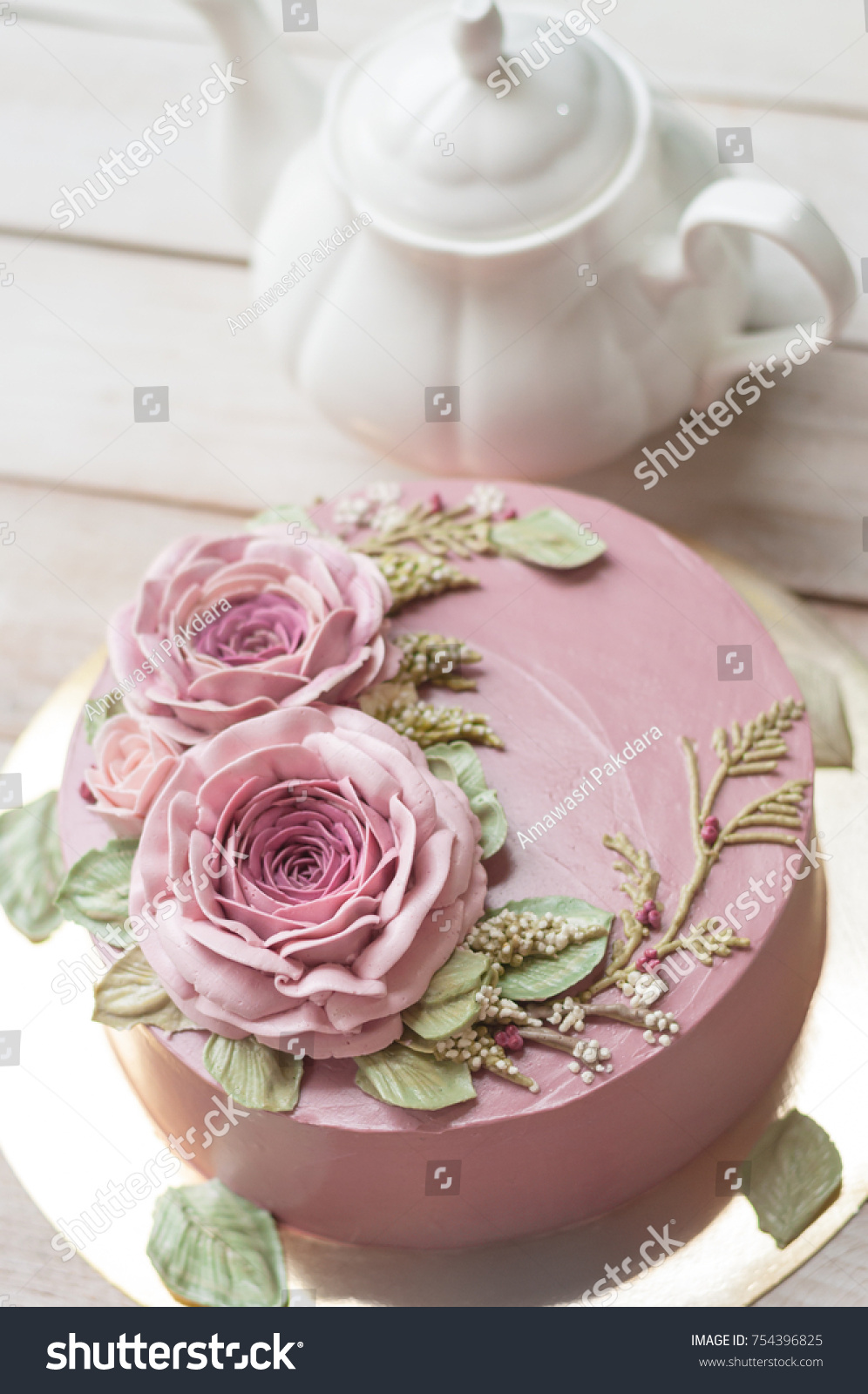 happy birthday flowers and cake