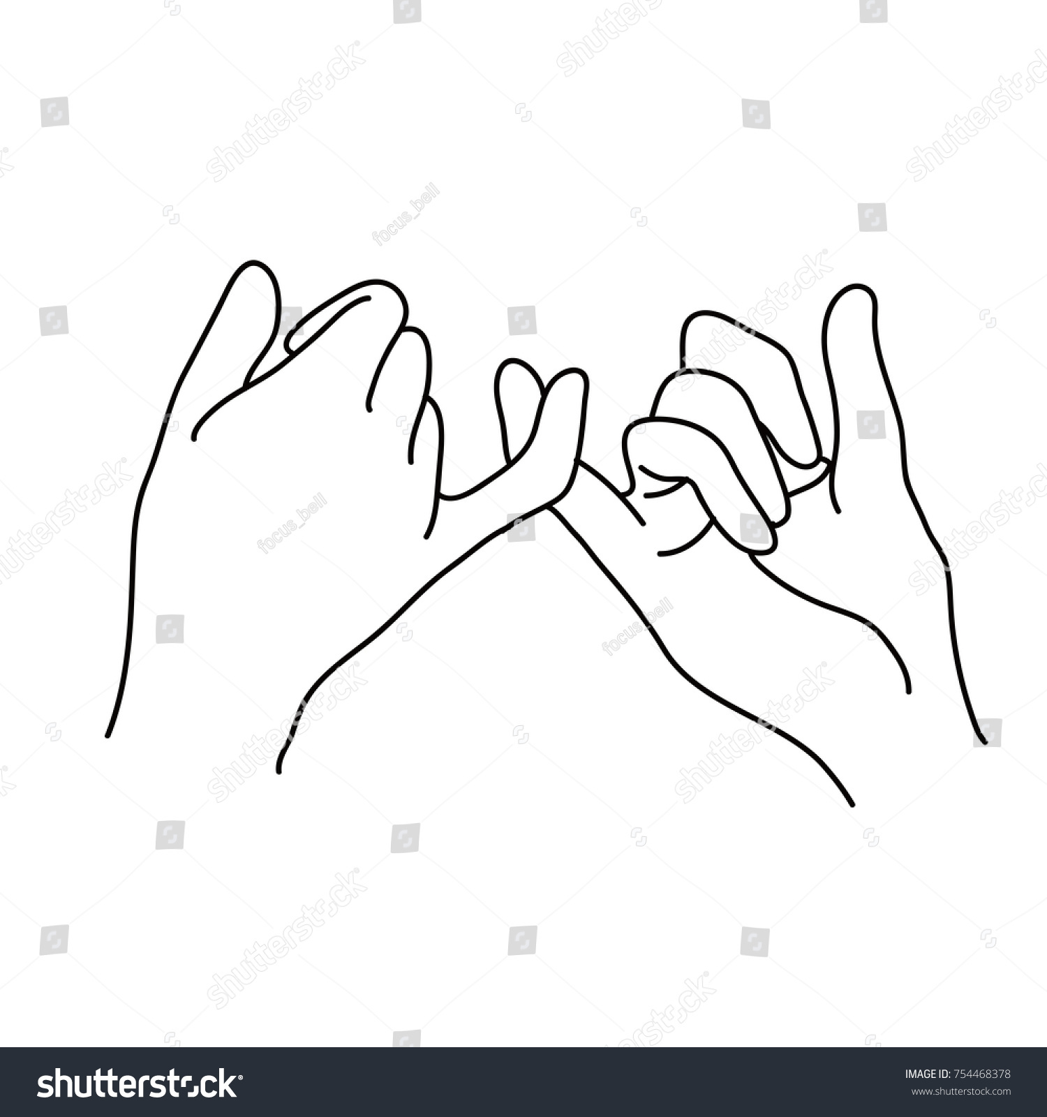 Руки держащие друг друга за мизинцы