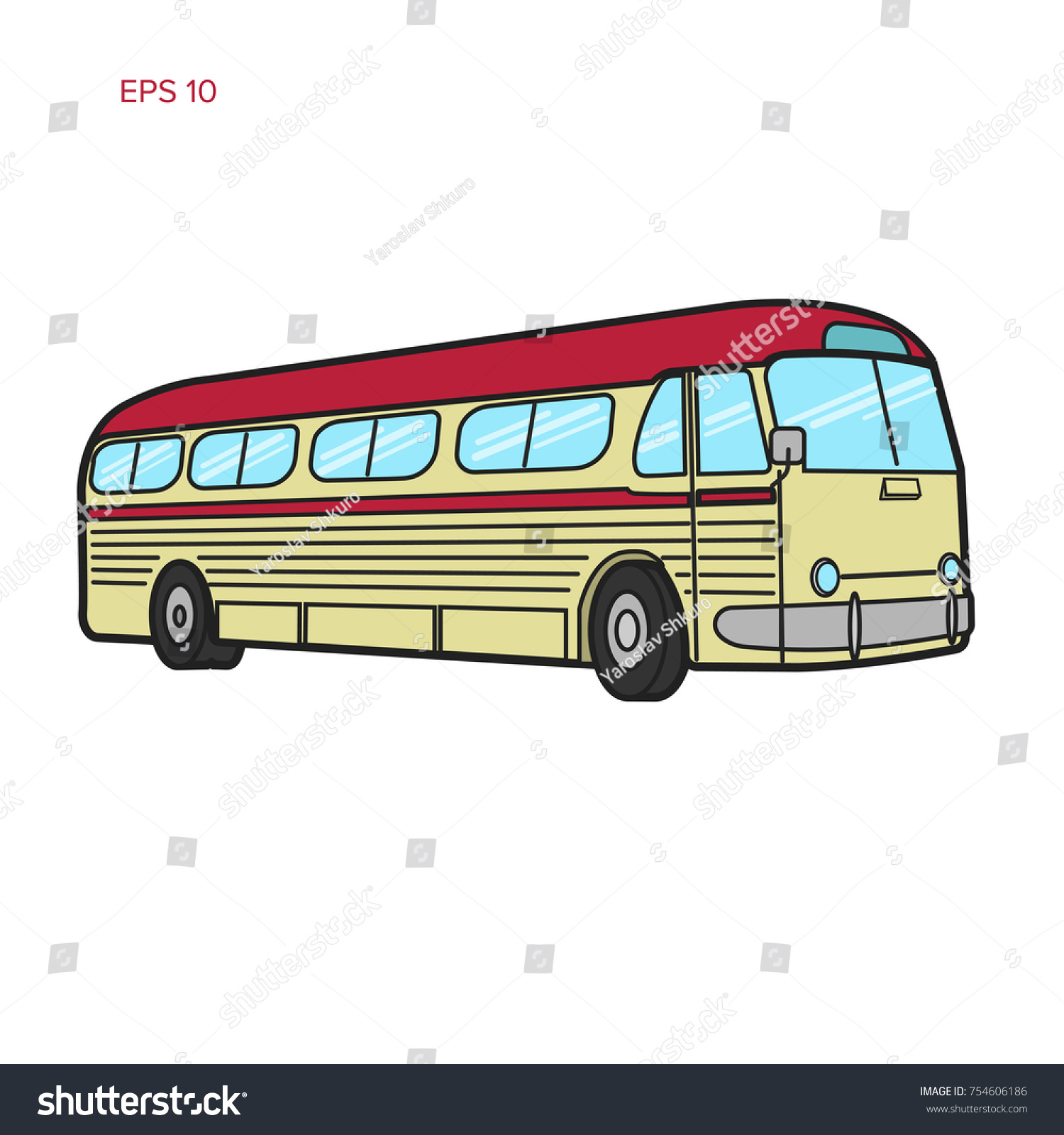 vintage tour bus america illustrations free download