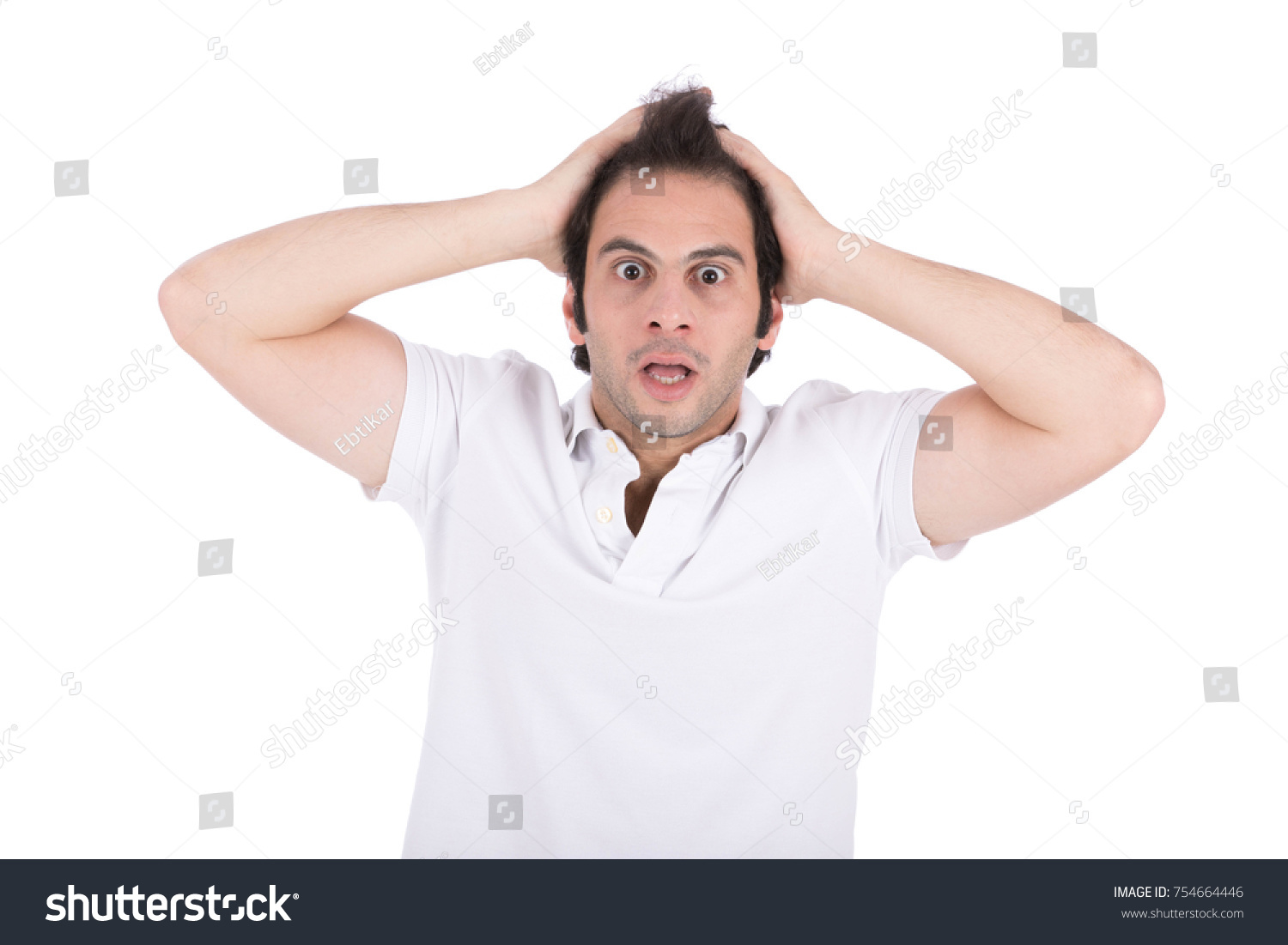 Disappointed Man Shock State Isolated On Stock Photo 754664446 ...