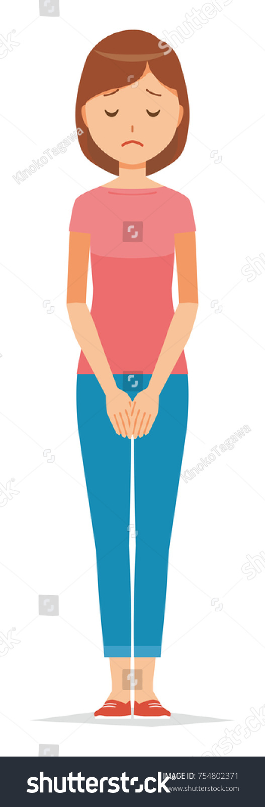Illustration That Mommy Wearing Shortsleeved Clothes Stock Vector